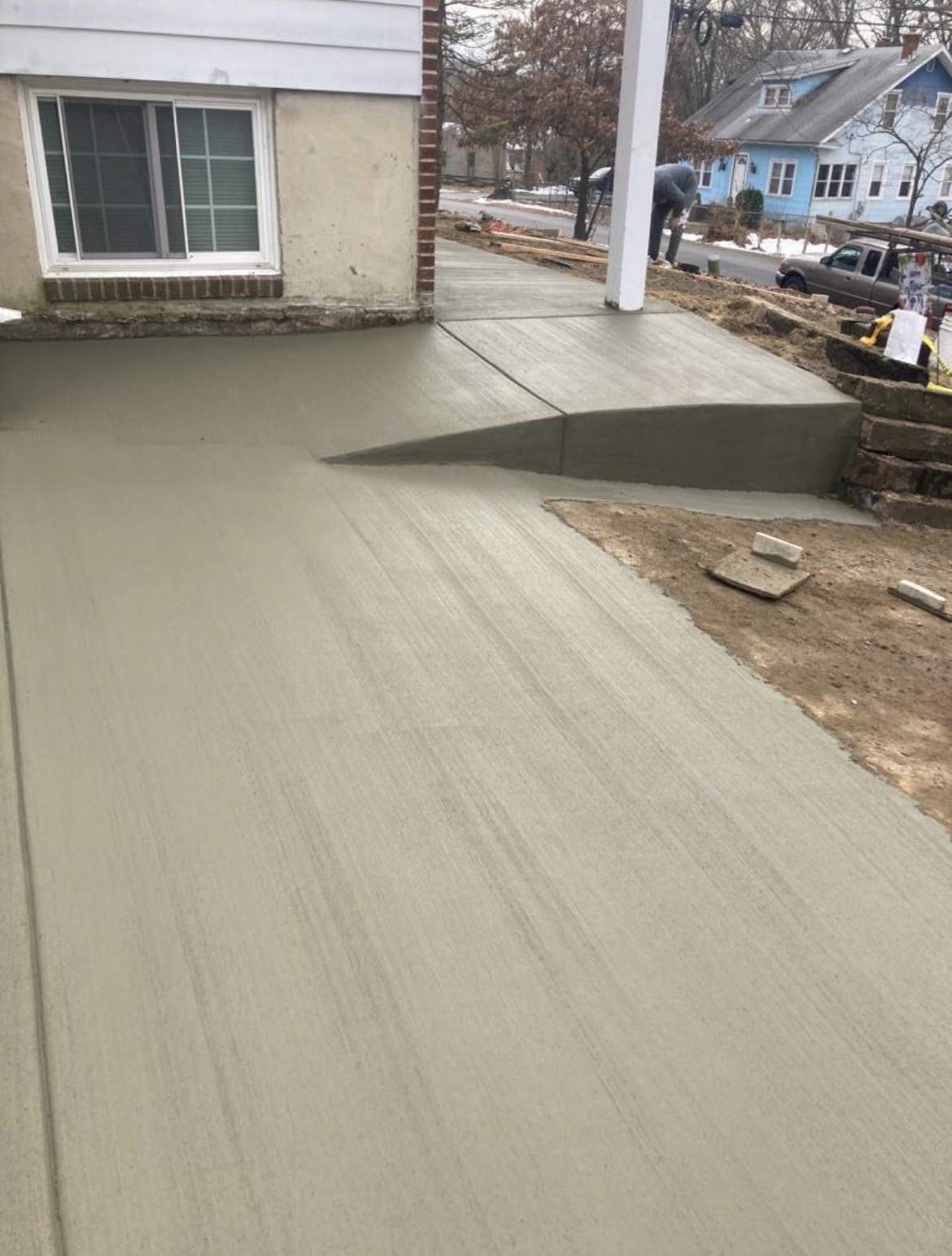 Concrete driveway