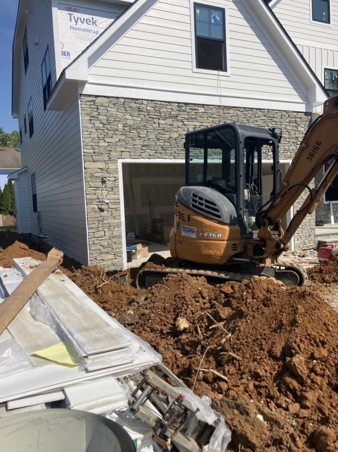 Stone veneer installation